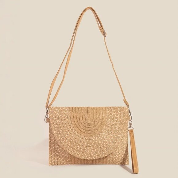 Fame Handbags - Fame Tight Woven Envelope Clutch Bag